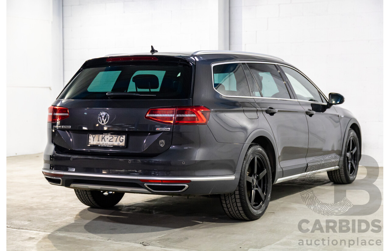04/2019 Volkswagen Passat Alltrack Wolfsburg Edition (AWD) 3C MY18 4d Wagon Manganese Grey Metallic Turbo Diesel 2.0L