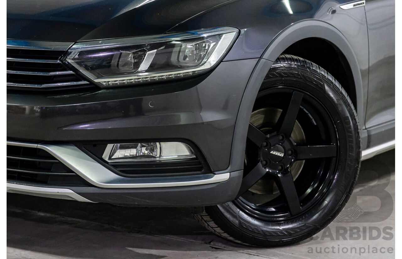 04/2019 Volkswagen Passat Alltrack Wolfsburg Edition (AWD) 3C MY18 4d Wagon Manganese Grey Metallic Turbo Diesel 2.0L