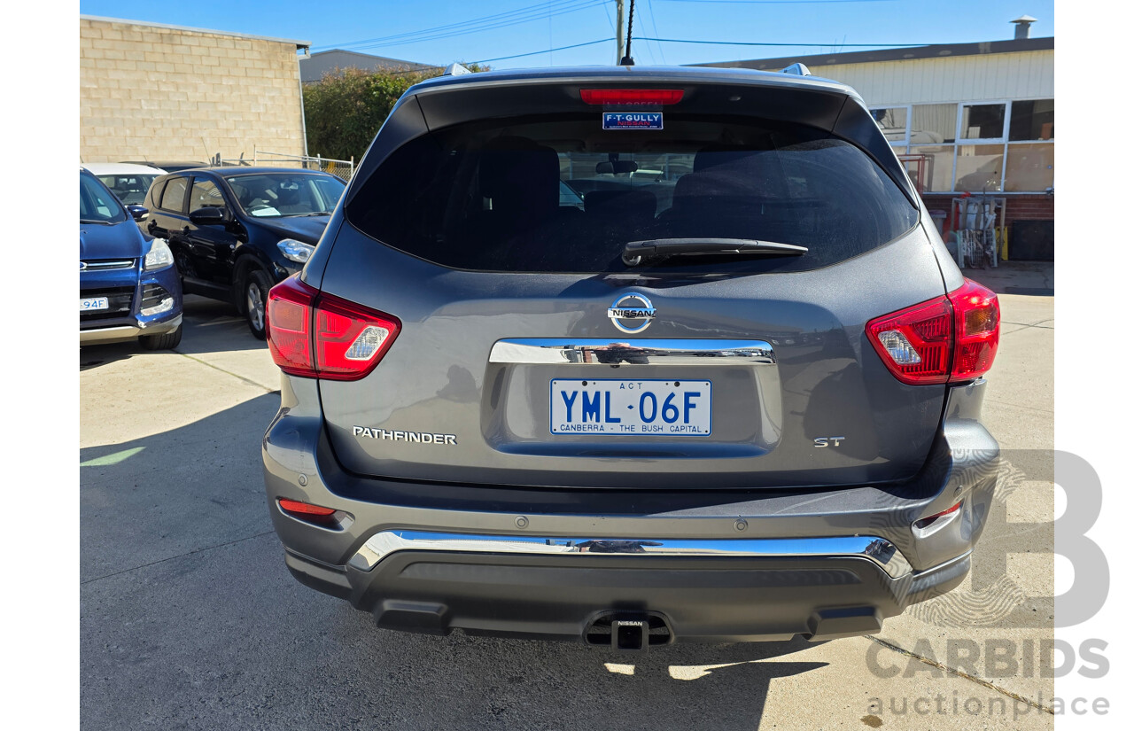 08/2017 Nissan Pathfinder ST (4x2) FWD R52 MY17 SERIES 2 4D Wagon Grey 3.5L - 7 Seats