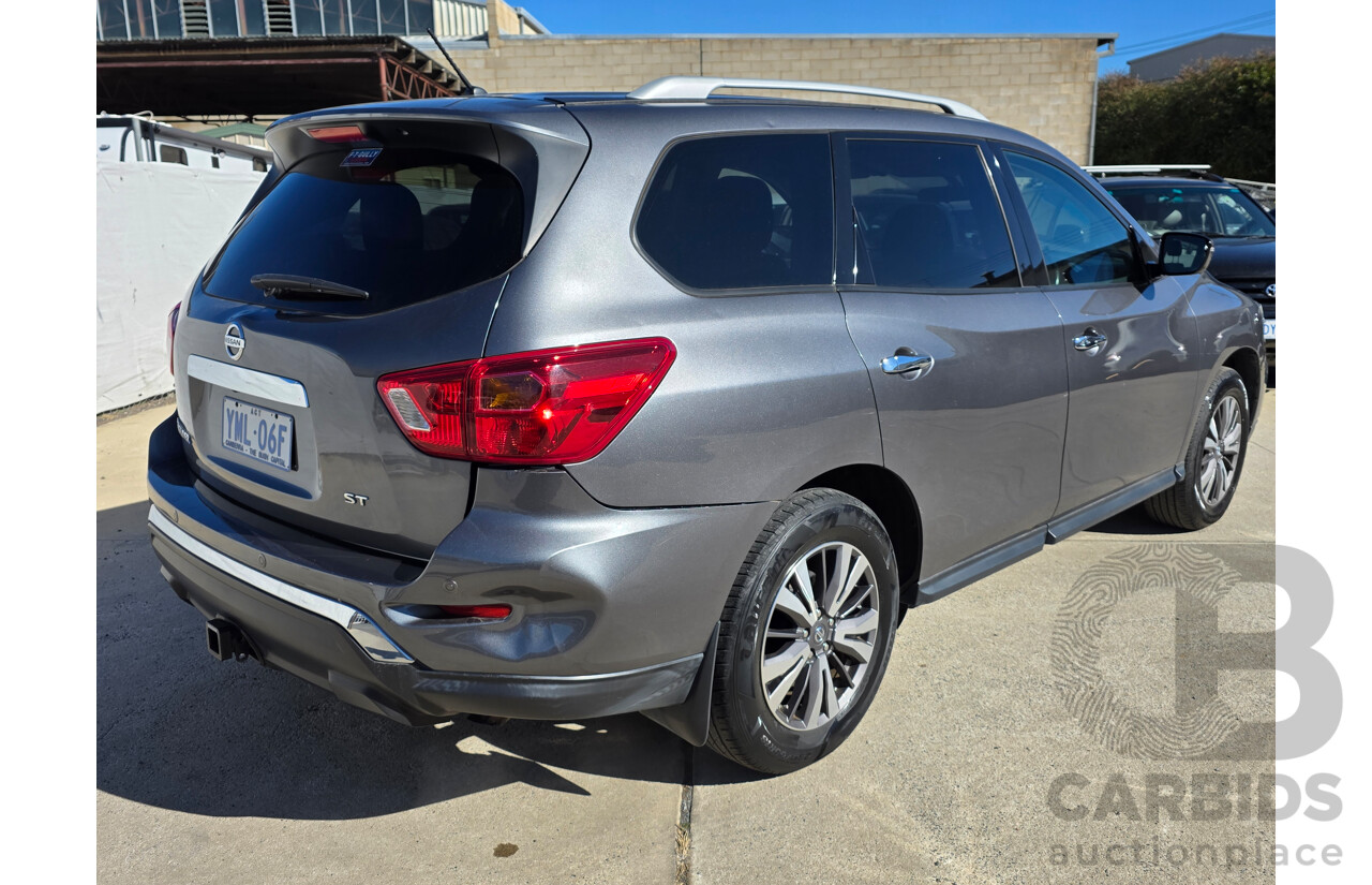 08/2017 Nissan Pathfinder ST (4x2) FWD R52 MY17 SERIES 2 4D Wagon Grey 3.5L - 7 Seats