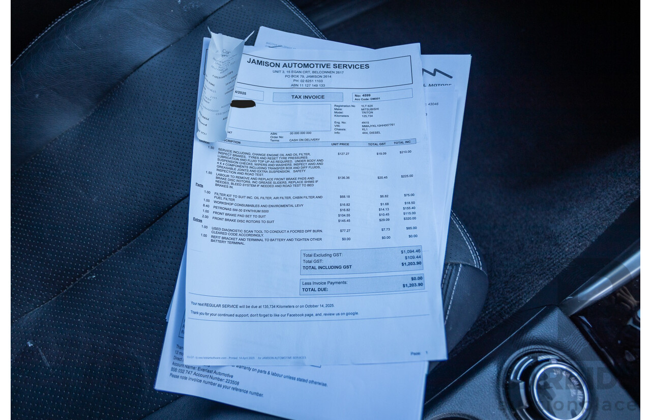 1/2017 Mitsubishi Triton Exceed (4x4) MQ MY17 Dual Cab Utility Titanium Grey Metallic Turbo Diesel 2.4L