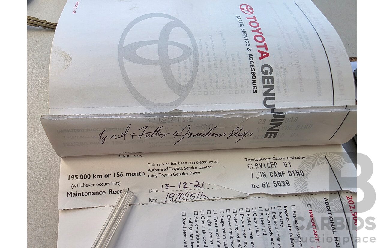 5/2007 Toyota Camry Grande ACV40R 4d Sedan Silver  2.4L