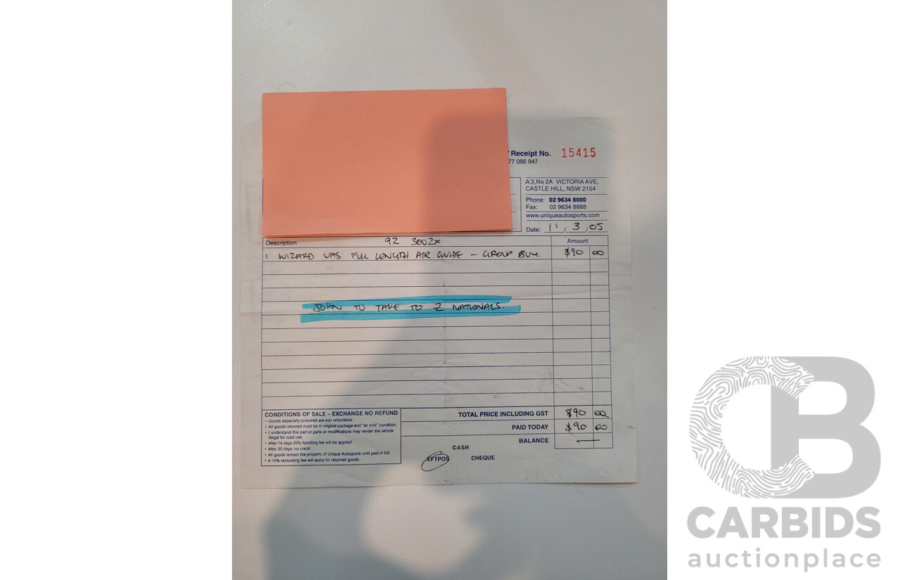 1/1992 Nissan 300ZX Targa 2d Coupe Black Twin Turbo 3.0L - 09/2001 Import