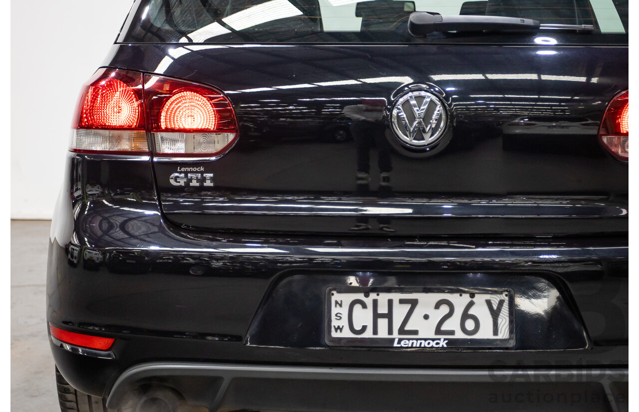 6/2012 Volkswagen Golf GTi 1K MY12 5d Hatchback Deep Black Pearl Turbo 2.0L