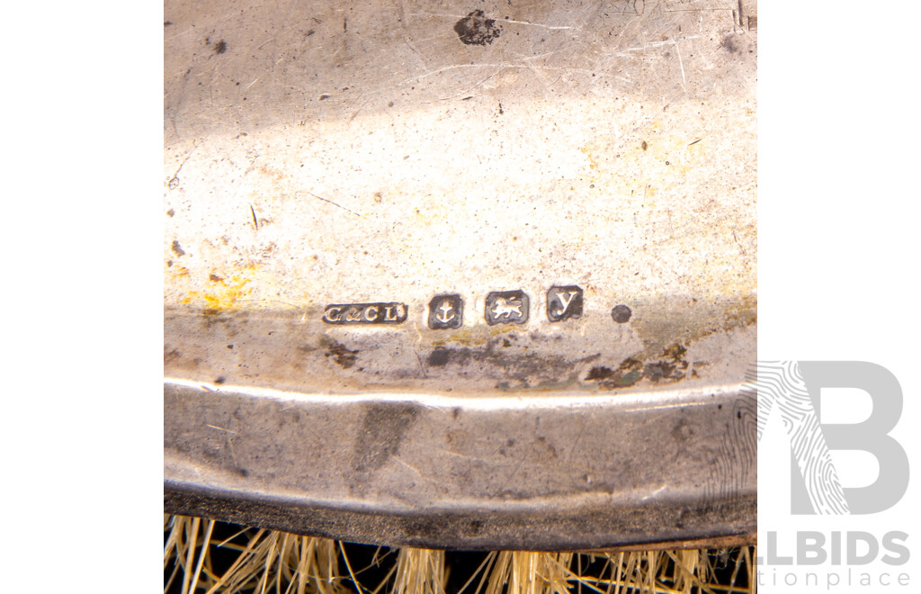 Collection Antique Sterling Silver Vanity Items Comprising Two Hand Mirrors & Two Hairbrush Backs, Hallmarked