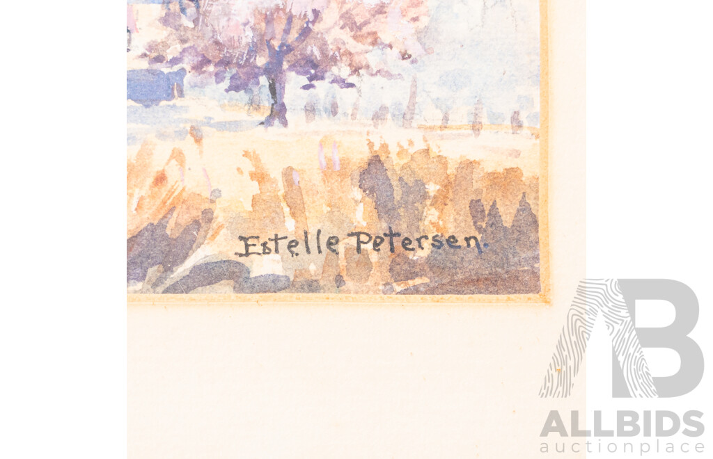 Estelle Petersen, (20th Century, Australian), Near Cooran, Q, (1981), Original Watercolour, 20 x 25 cm (frame)