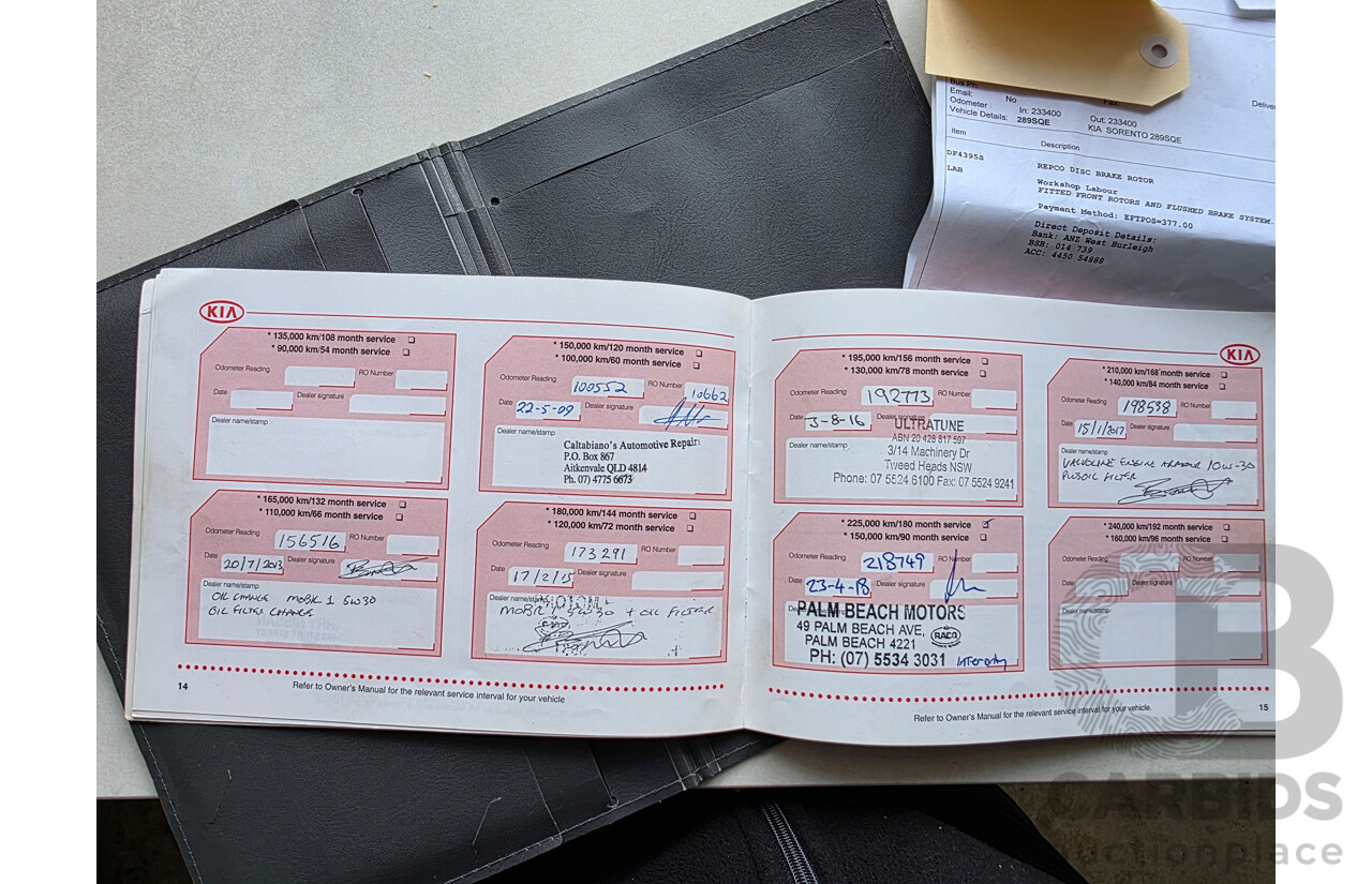 9/2003 Kia Sorento  BL 4d Wagon White 3.5L