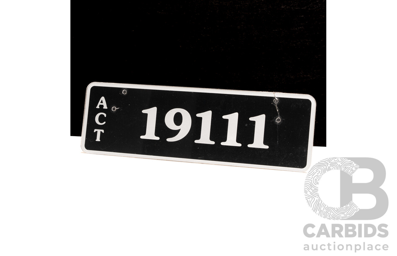 ACT 5-Digit Number Plate - 19111