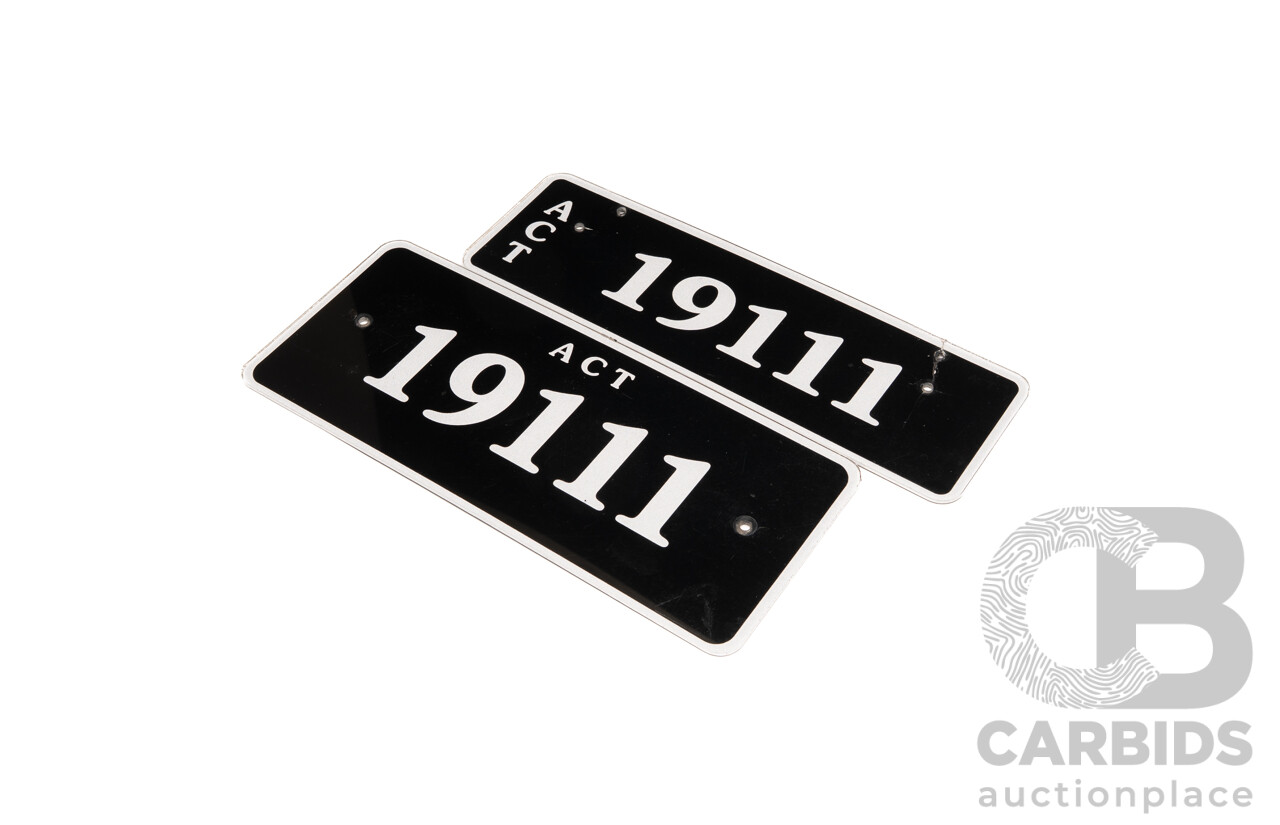 ACT 5-Digit Number Plate - 19111