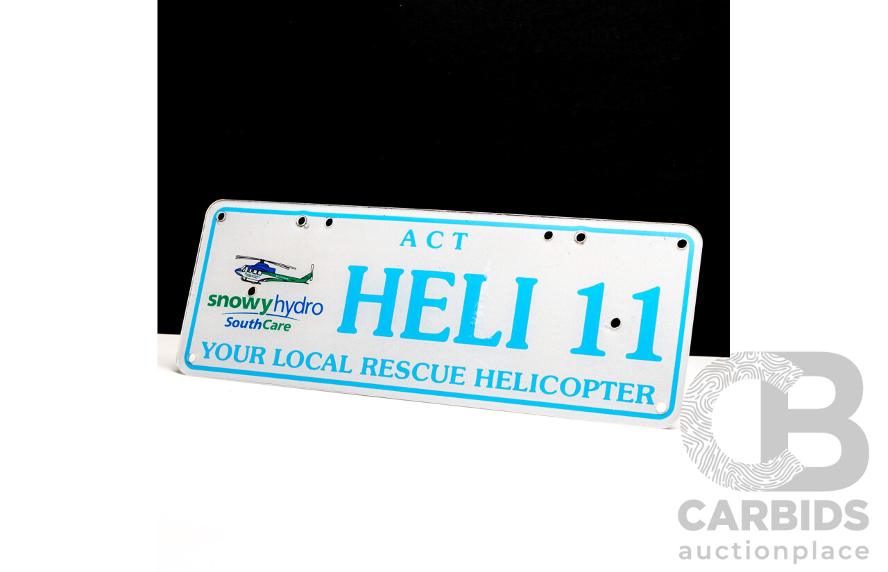 ACT 6 Character Number Plate - HELI 11