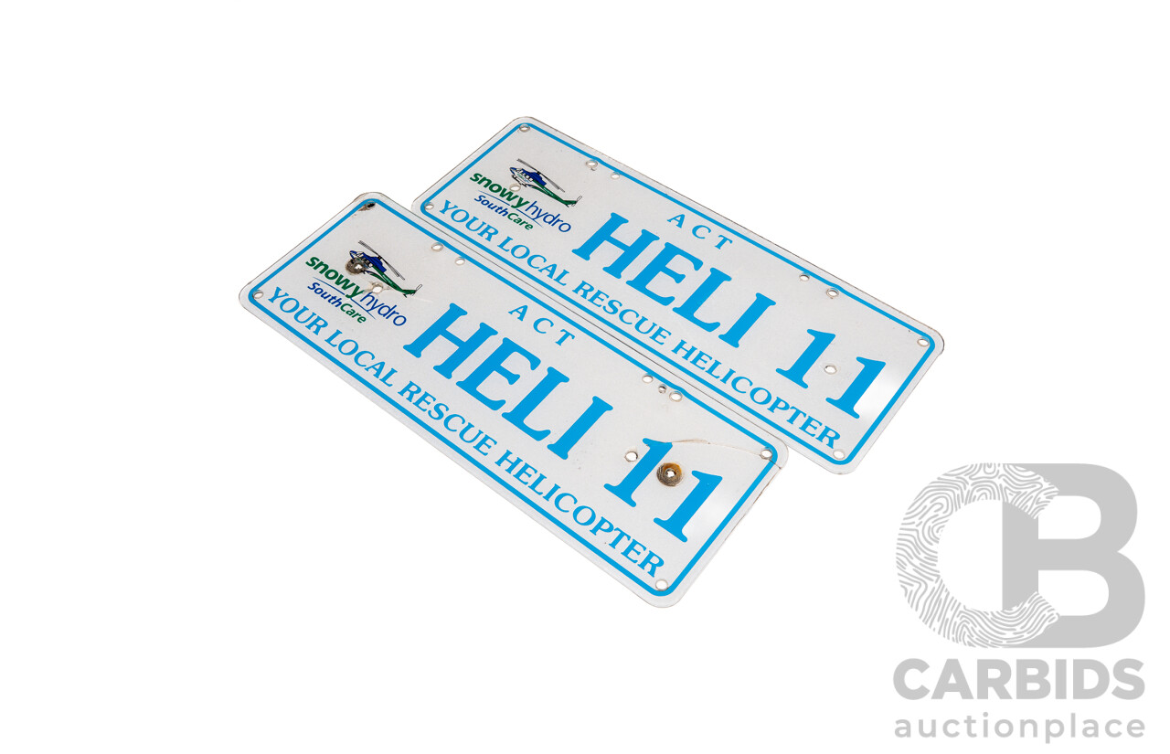 ACT 6 Character Number Plate - HELI 11