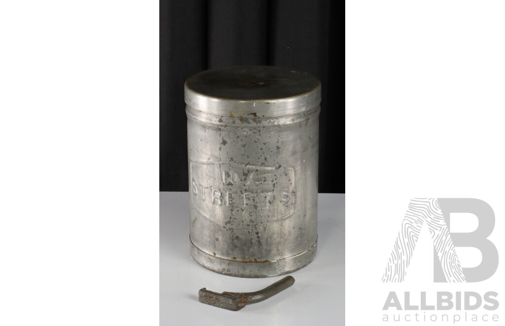 Vintage Streets Lidded Icecream Vat with Cast Iron Handle