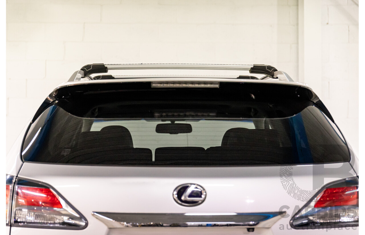 1/2014 Lexus RX450h Sports Luxury GYL15R MY12 4d Wagon Premium Silver Metallic 3.5L - 123kW Hybrid