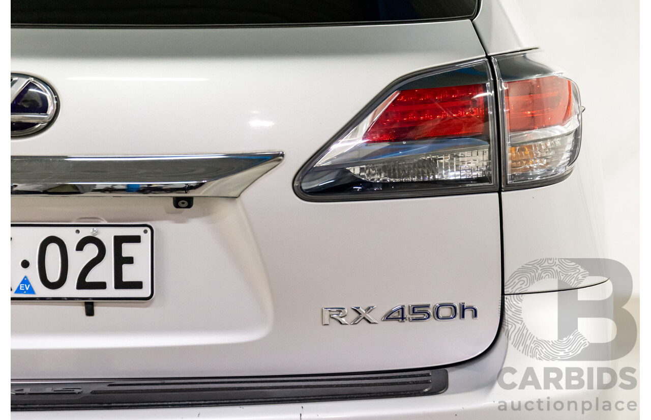 1/2014 Lexus RX450h Sports Luxury GYL15R MY12 4d Wagon Premium Silver Metallic 3.5L - 123kW Hybrid