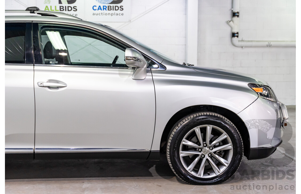 1/2014 Lexus RX450h Sports Luxury GYL15R MY12 4d Wagon Premium Silver Metallic 3.5L - 123kW Hybrid