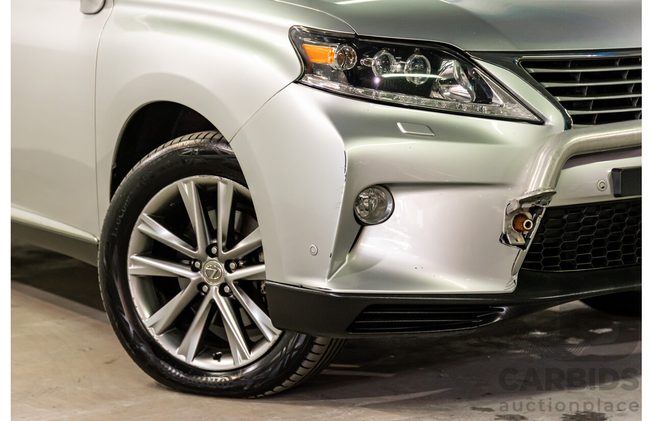 1/2014 Lexus RX450h Sports Luxury GYL15R MY12 4d Wagon Premium Silver Metallic 3.5L - 123kW Hybrid