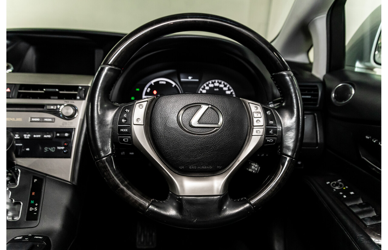 1/2014 Lexus RX450h Sports Luxury GYL15R MY12 4d Wagon Premium Silver Metallic 3.5L - 123kW Hybrid