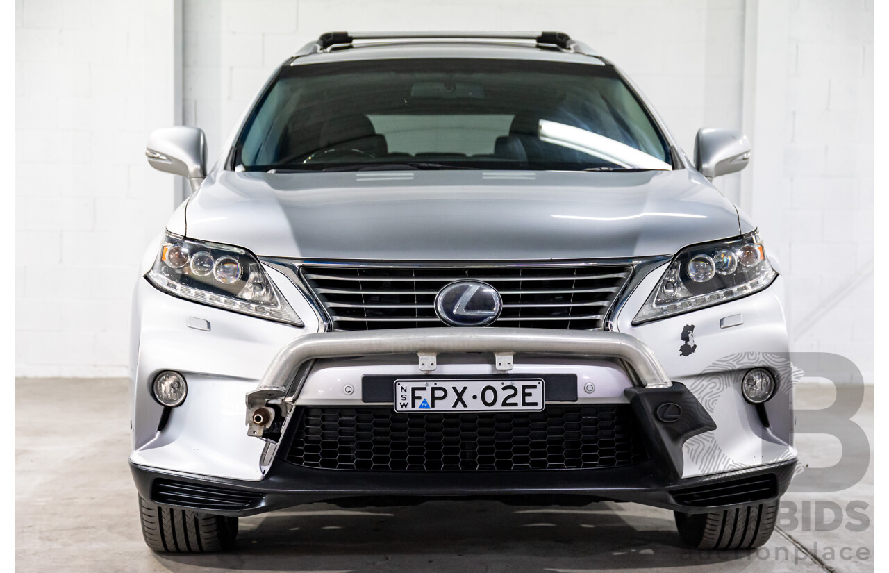 1/2014 Lexus RX450h Sports Luxury GYL15R MY12 4d Wagon Premium Silver Metallic 3.5L - 123kW Hybrid