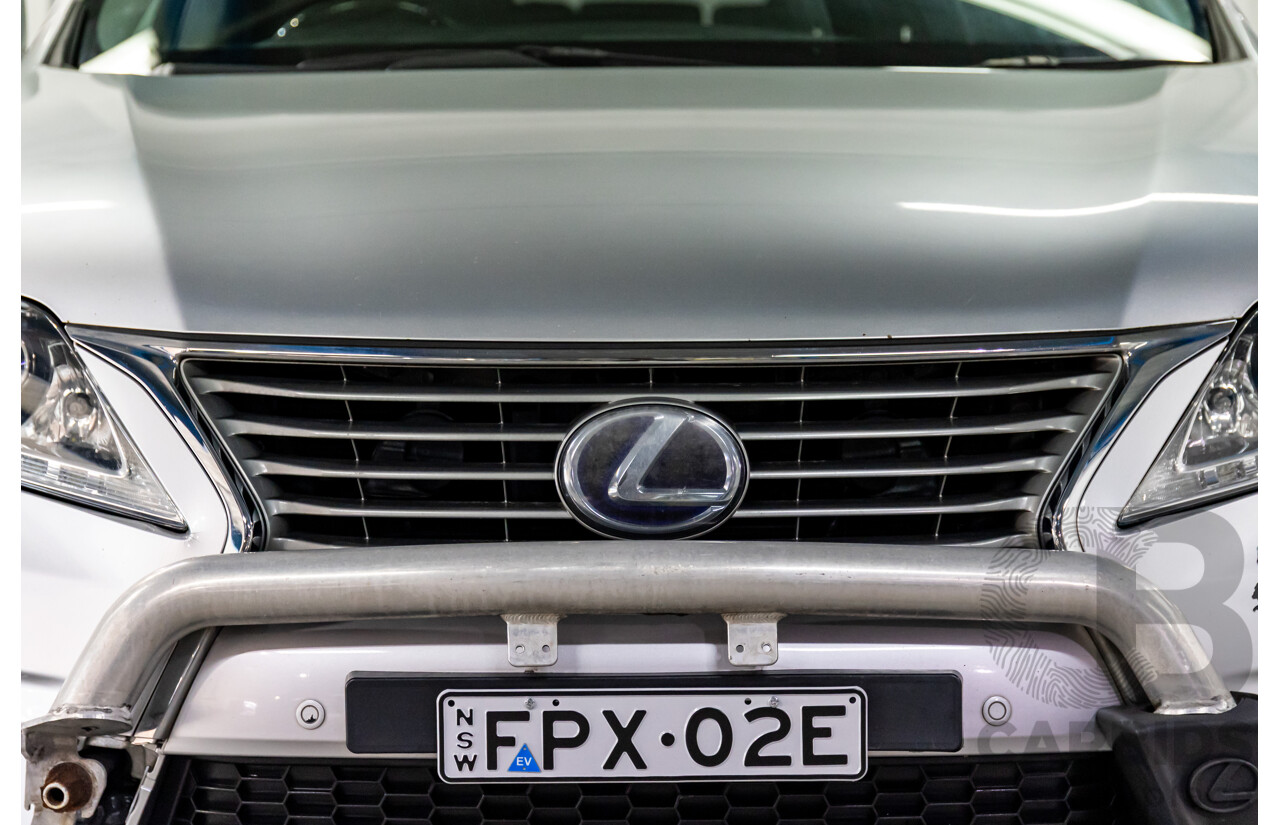 1/2014 Lexus RX450h Sports Luxury GYL15R MY12 4d Wagon Premium Silver Metallic 3.5L - 123kW Hybrid