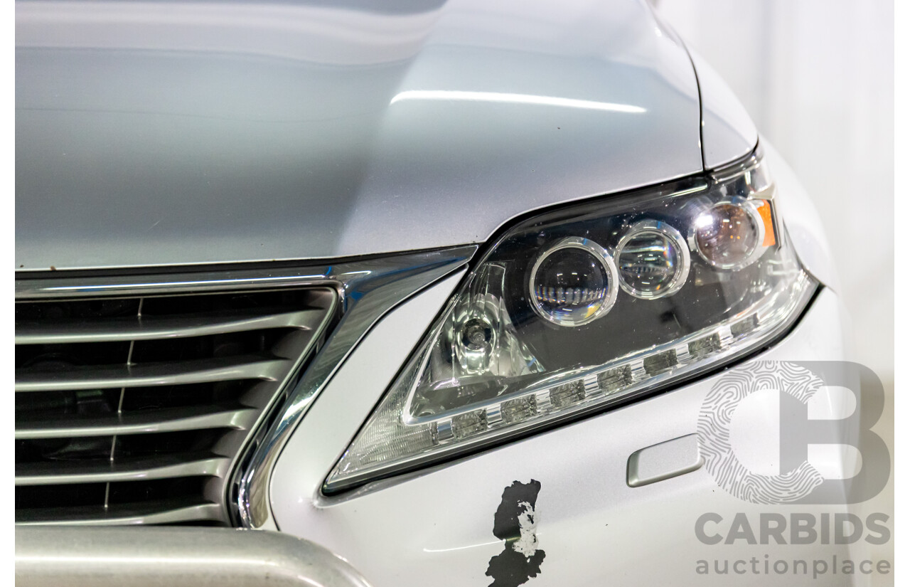 1/2014 Lexus RX450h Sports Luxury GYL15R MY12 4d Wagon Premium Silver Metallic 3.5L - 123kW Hybrid