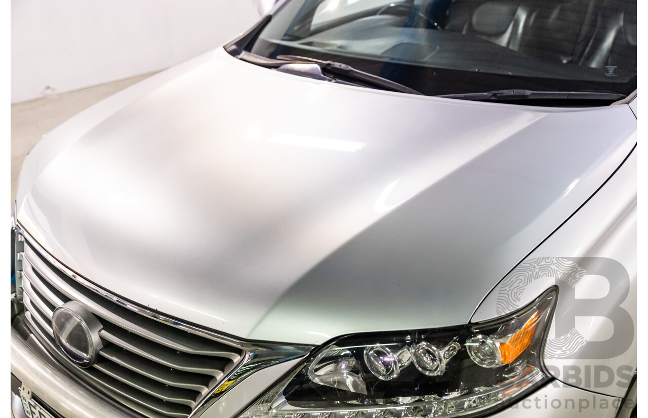 1/2014 Lexus RX450h Sports Luxury GYL15R MY12 4d Wagon Premium Silver Metallic 3.5L - 123kW Hybrid