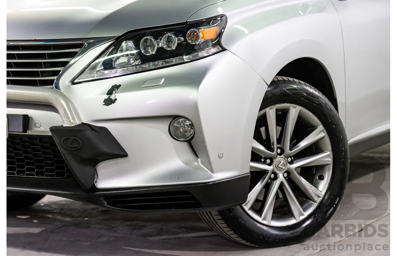 1/2014 Lexus RX450h Sports Luxury GYL15R MY12 4d Wagon Premium Silver Metallic 3.5L - 123kW Hybrid