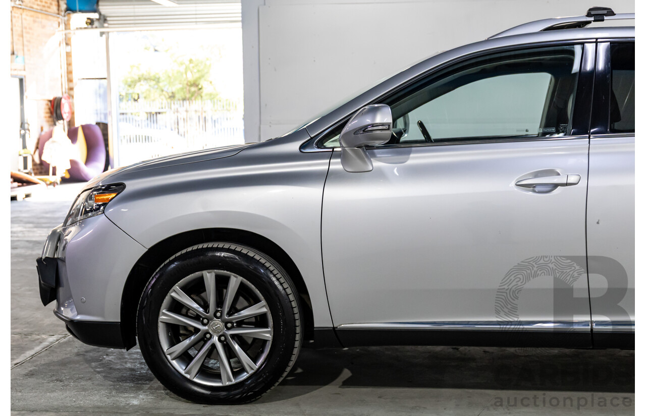 1/2014 Lexus RX450h Sports Luxury GYL15R MY12 4d Wagon Premium Silver Metallic 3.5L - 123kW Hybrid