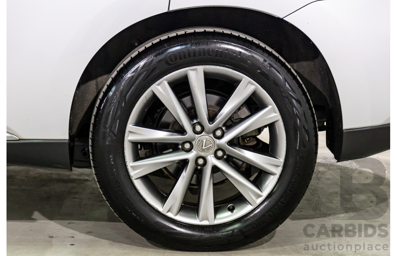 1/2014 Lexus RX450h Sports Luxury GYL15R MY12 4d Wagon Premium Silver Metallic 3.5L - 123kW Hybrid