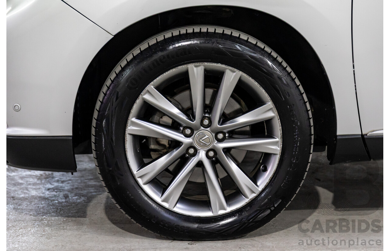 1/2014 Lexus RX450h Sports Luxury GYL15R MY12 4d Wagon Premium Silver Metallic 3.5L - 123kW Hybrid