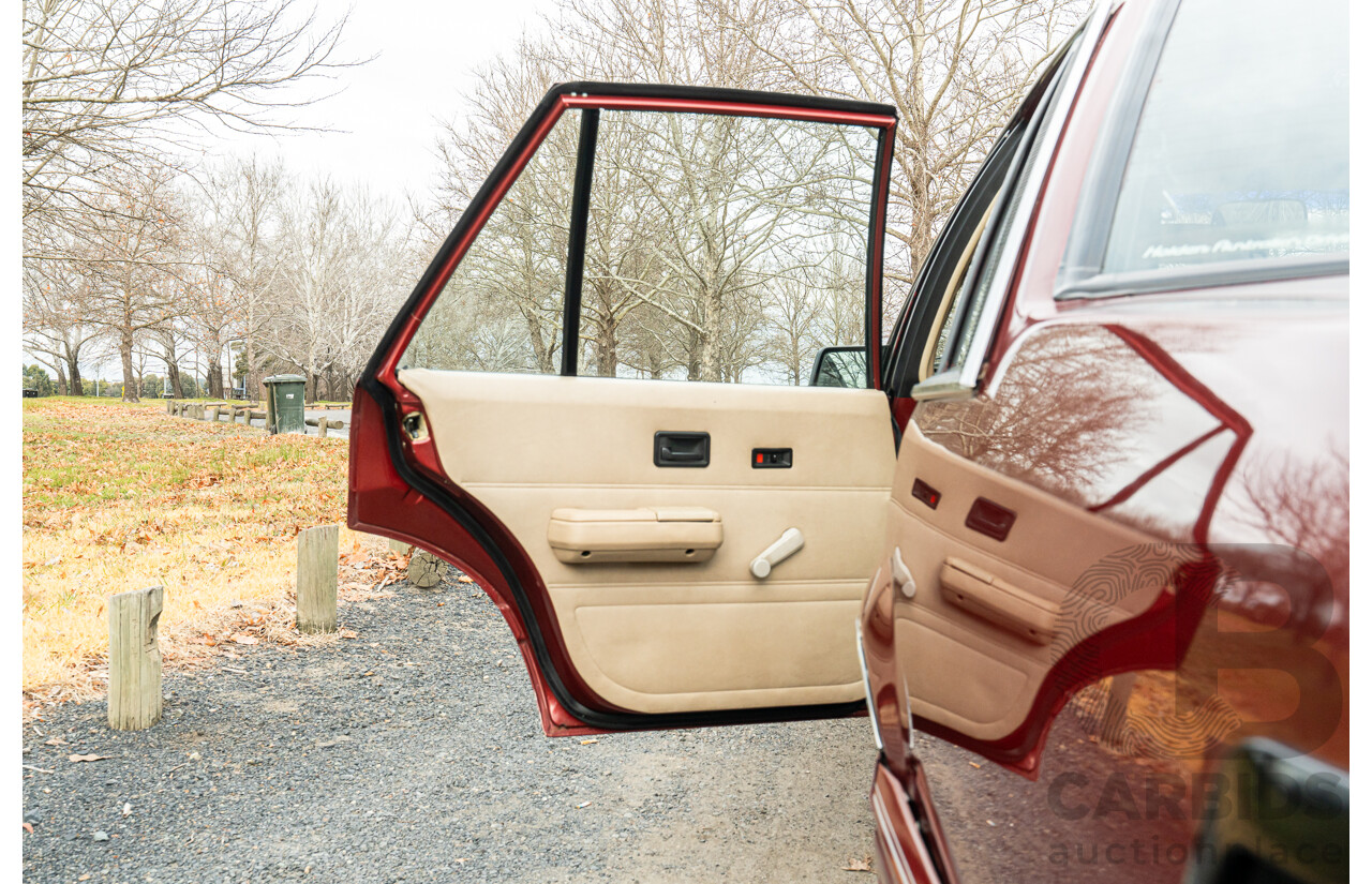 5/1988 Holden Commodore Executive VL BT-1 4d Sedan Venetian Red 3.0L - Ex-NSW Police