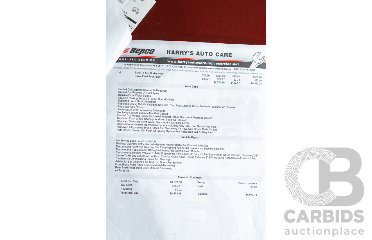 5/1988 Holden Commodore Executive VL BT-1 4d Sedan Venetian Red 3.0L - Ex-NSW Police