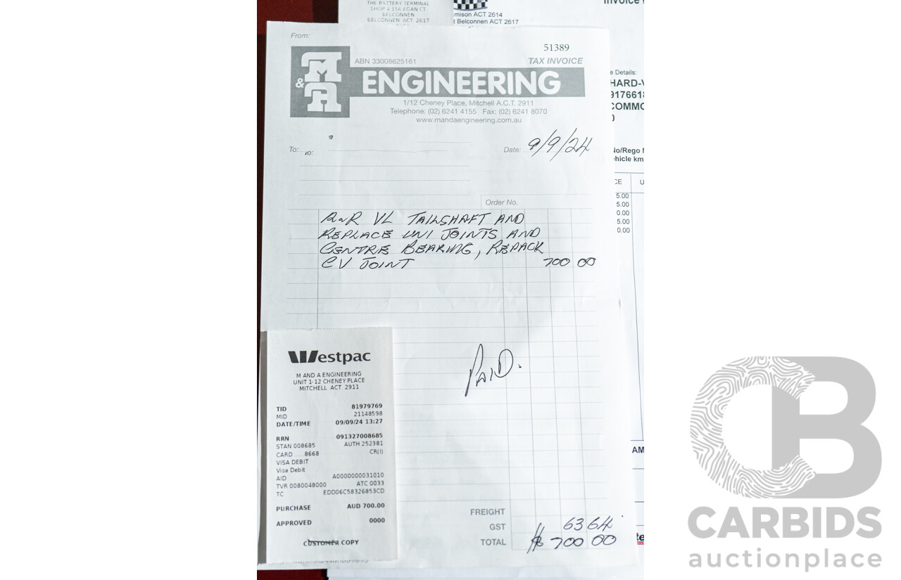 5/1988 Holden Commodore Executive VL BT-1 4d Sedan Venetian Red 3.0L - Ex-NSW Police