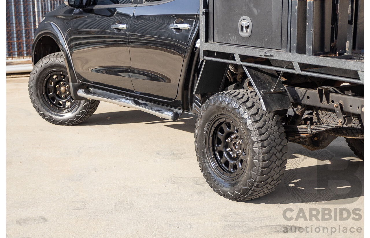 4/2016 Mitsubishi Triton GLS (4x4) MQ MY16 4d Dual Cab Utility Black Turbo Diesel 2.4L