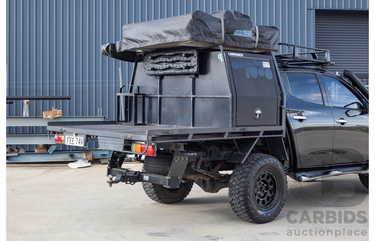 4/2016 Mitsubishi Triton GLS (4x4) MQ MY16 4d Dual Cab Utility Black Turbo Diesel 2.4L