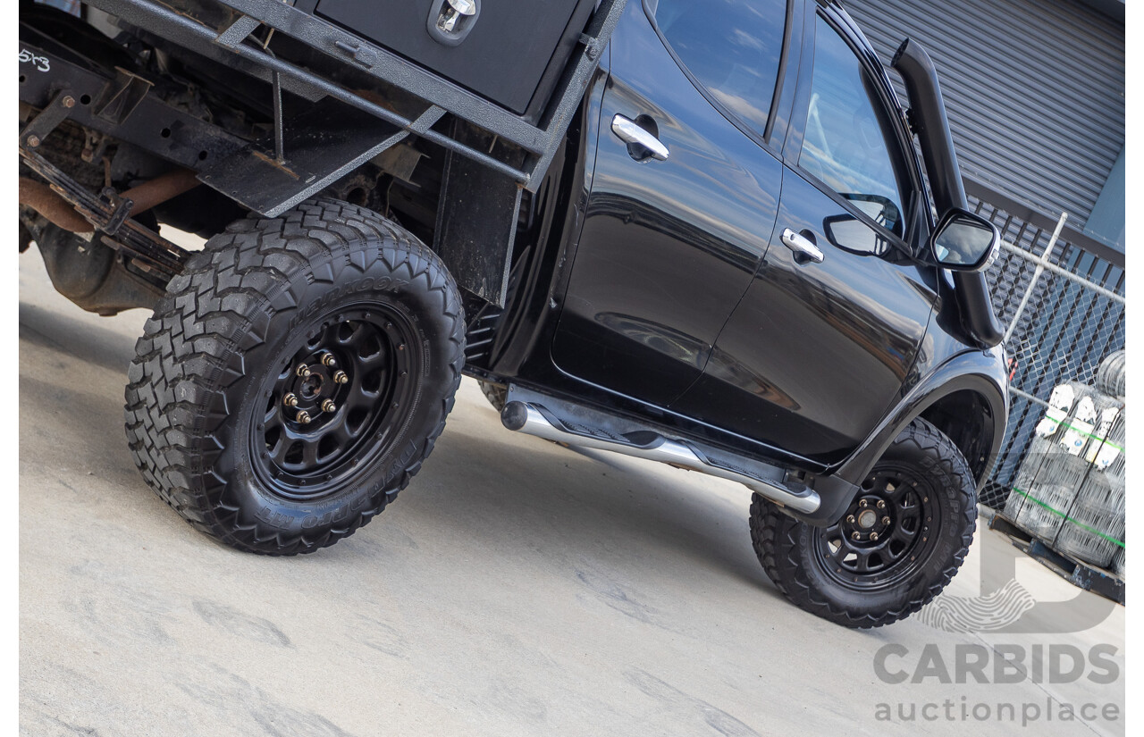 4/2016 Mitsubishi Triton GLS (4x4) MQ MY16 4d Dual Cab Utility Black Turbo Diesel 2.4L