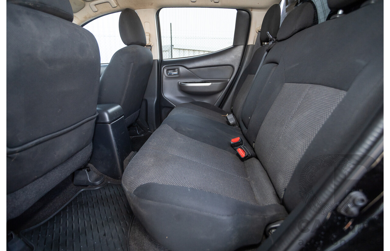 4/2016 Mitsubishi Triton GLS (4x4) MQ MY16 4d Dual Cab Utility Black Turbo Diesel 2.4L