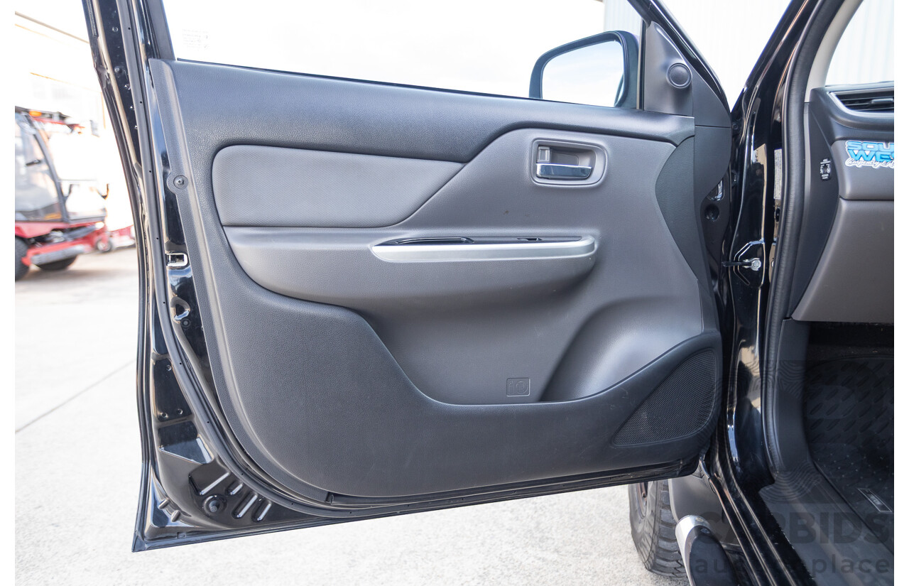 4/2016 Mitsubishi Triton GLS (4x4) MQ MY16 4d Dual Cab Utility Black Turbo Diesel 2.4L