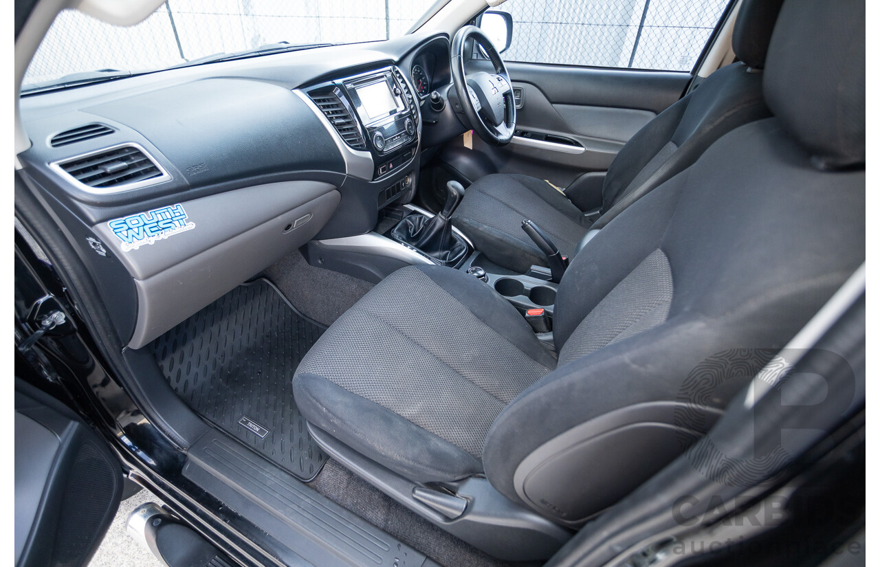4/2016 Mitsubishi Triton GLS (4x4) MQ MY16 4d Dual Cab Utility Black Turbo Diesel 2.4L