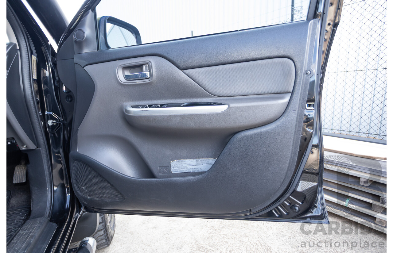 4/2016 Mitsubishi Triton GLS (4x4) MQ MY16 4d Dual Cab Utility Black Turbo Diesel 2.4L