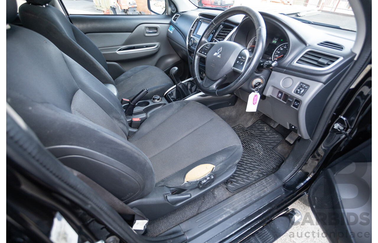 4/2016 Mitsubishi Triton GLS (4x4) MQ MY16 4d Dual Cab Utility Black Turbo Diesel 2.4L
