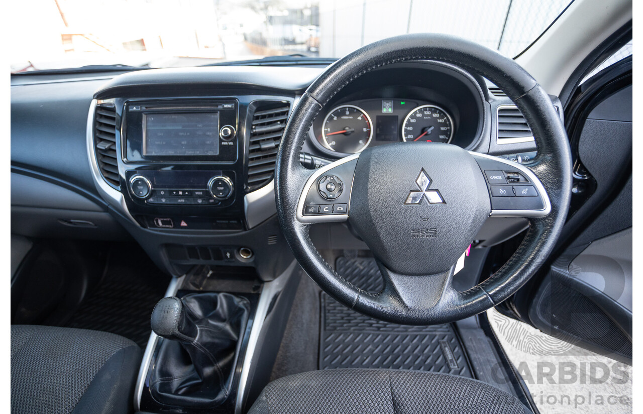 4/2016 Mitsubishi Triton GLS (4x4) MQ MY16 4d Dual Cab Utility Black Turbo Diesel 2.4L