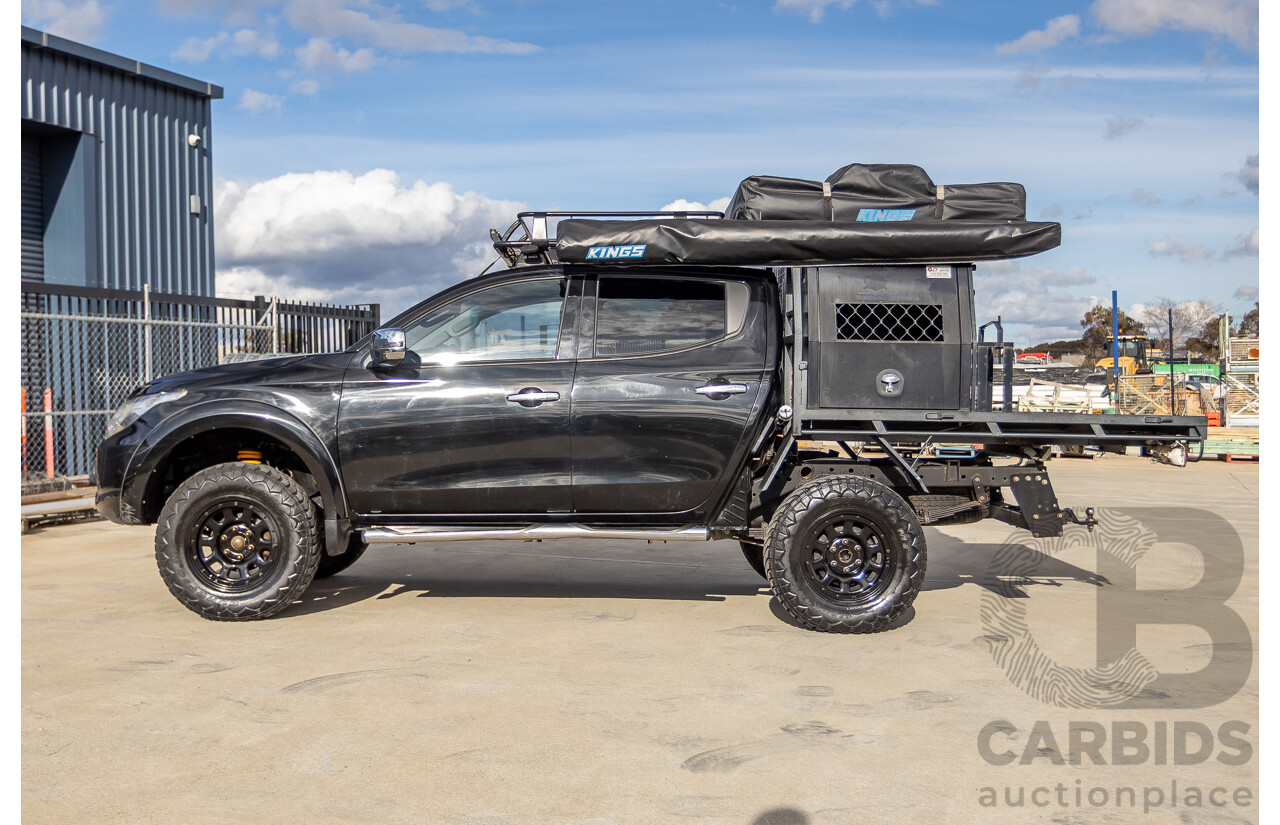 4/2016 Mitsubishi Triton GLS (4x4) MQ MY16 4d Dual Cab Utility Black Turbo Diesel 2.4L