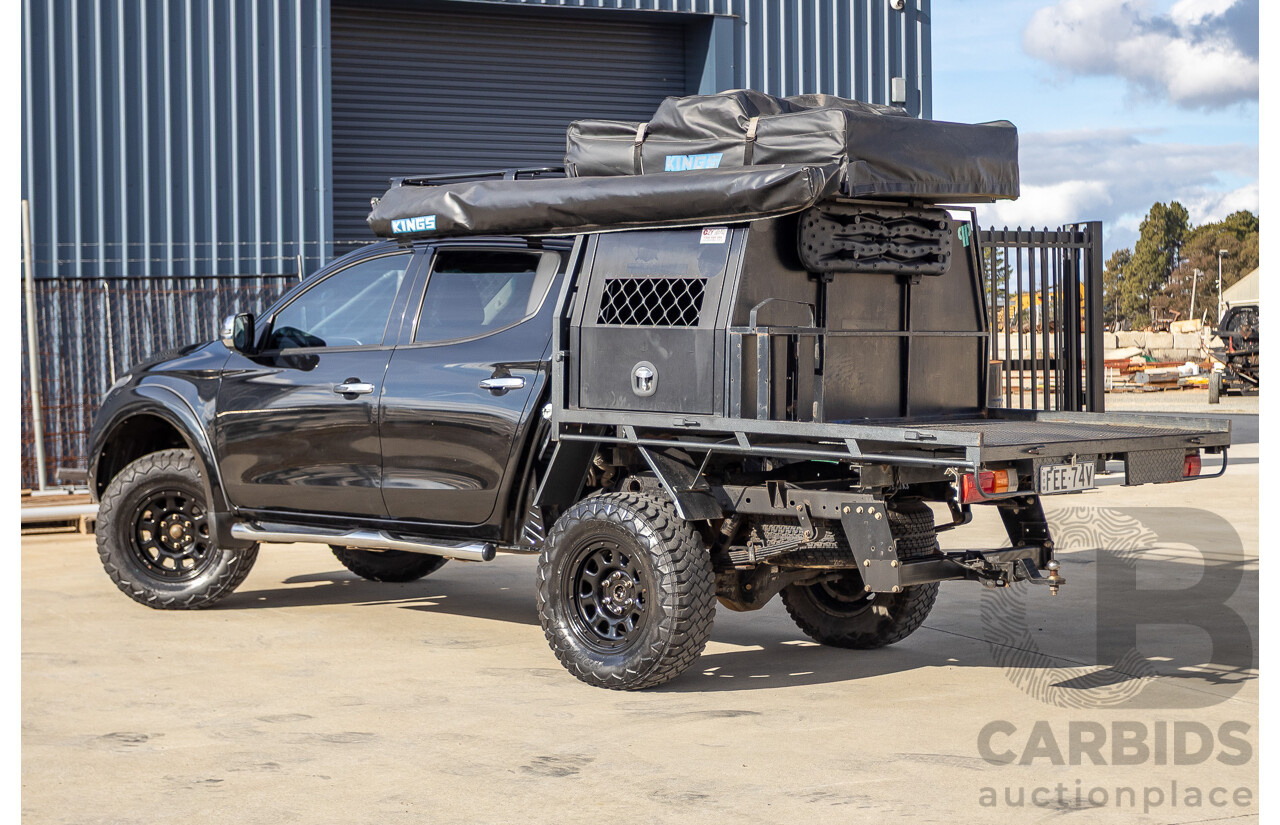 4/2016 Mitsubishi Triton GLS (4x4) MQ MY16 4d Dual Cab Utility Black Turbo Diesel 2.4L