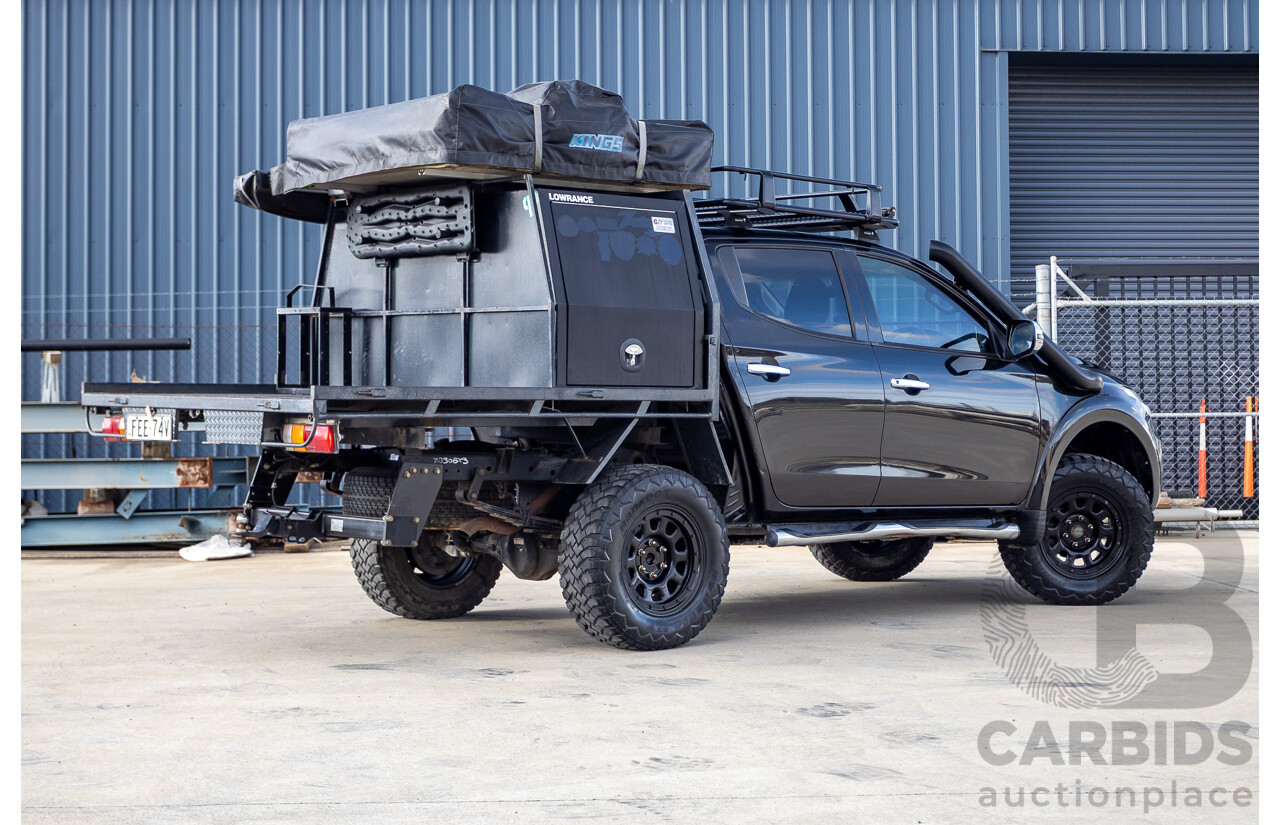 4/2016 Mitsubishi Triton GLS (4x4) MQ MY16 4d Dual Cab Utility Black Turbo Diesel 2.4L
