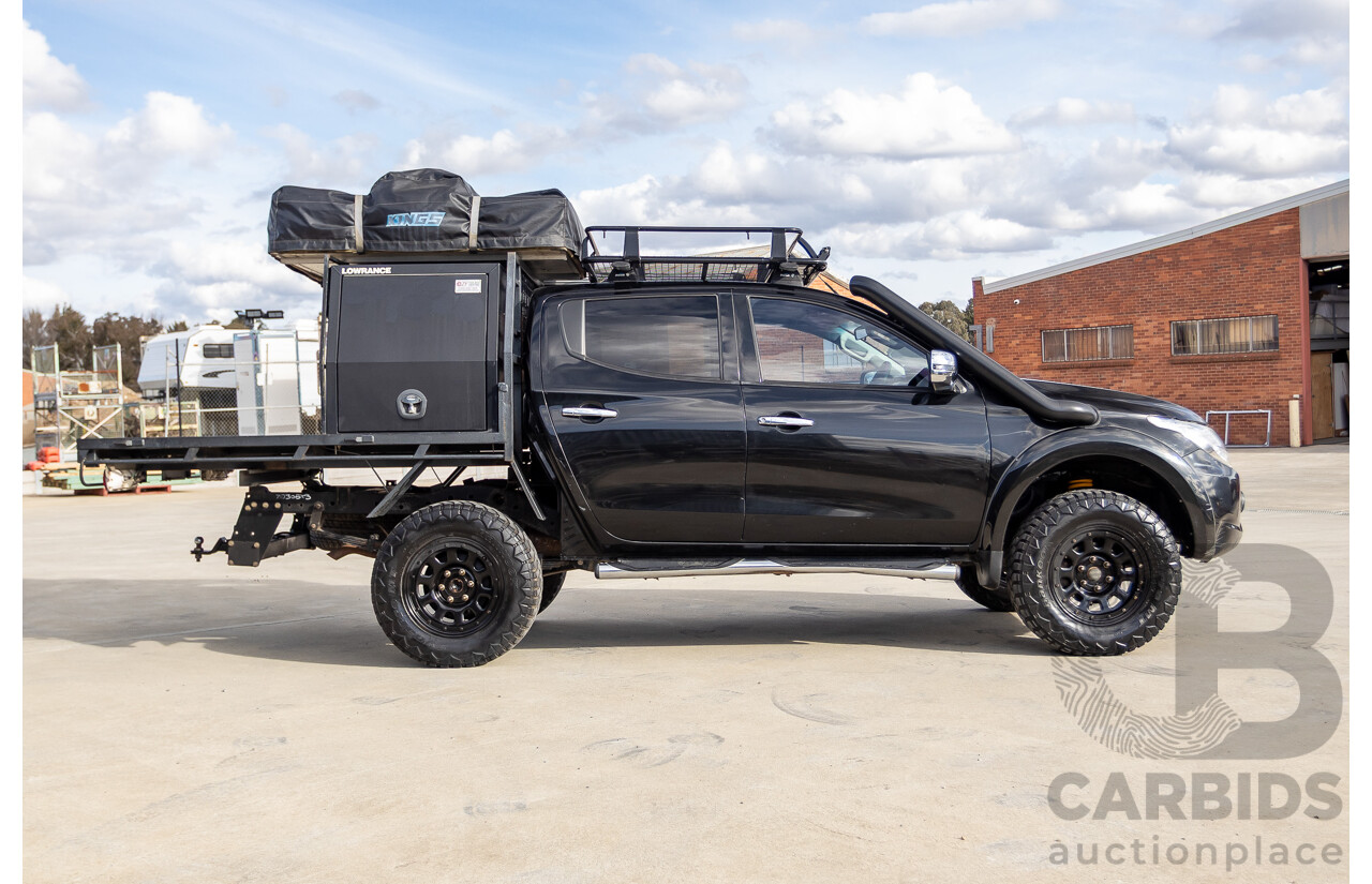4/2016 Mitsubishi Triton GLS (4x4) MQ MY16 4d Dual Cab Utility Black Turbo Diesel 2.4L