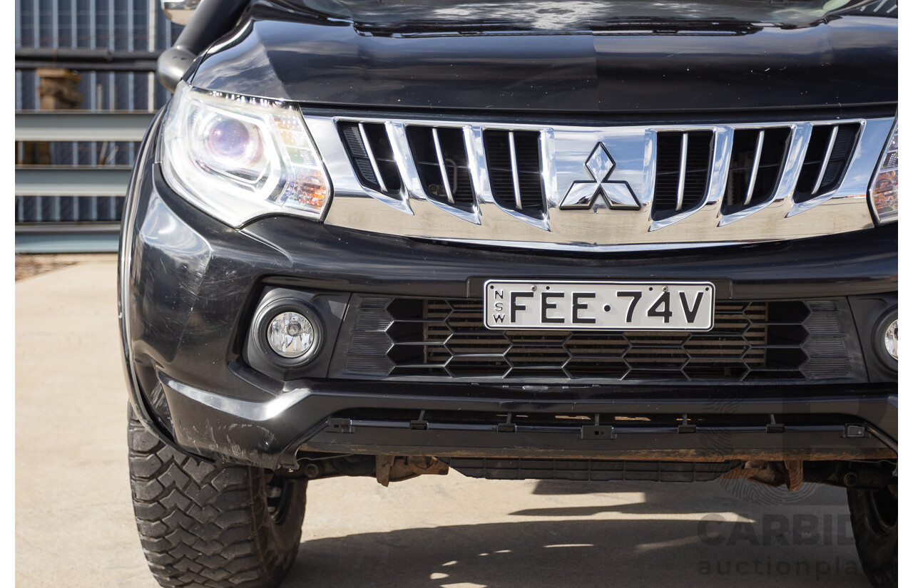 4/2016 Mitsubishi Triton GLS (4x4) MQ MY16 4d Dual Cab Utility Black Turbo Diesel 2.4L