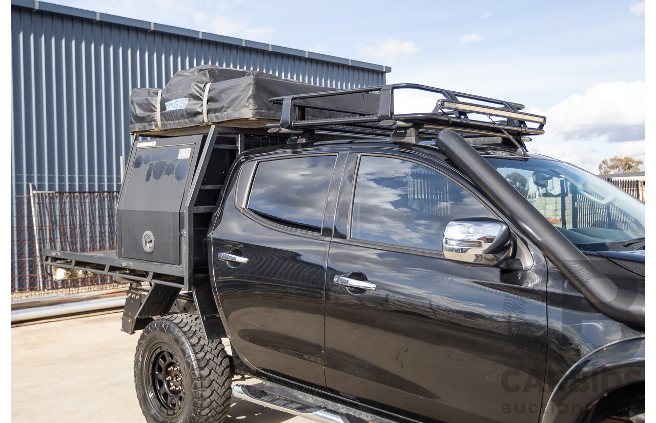 4/2016 Mitsubishi Triton GLS (4x4) MQ MY16 4d Dual Cab Utility Black Turbo Diesel 2.4L