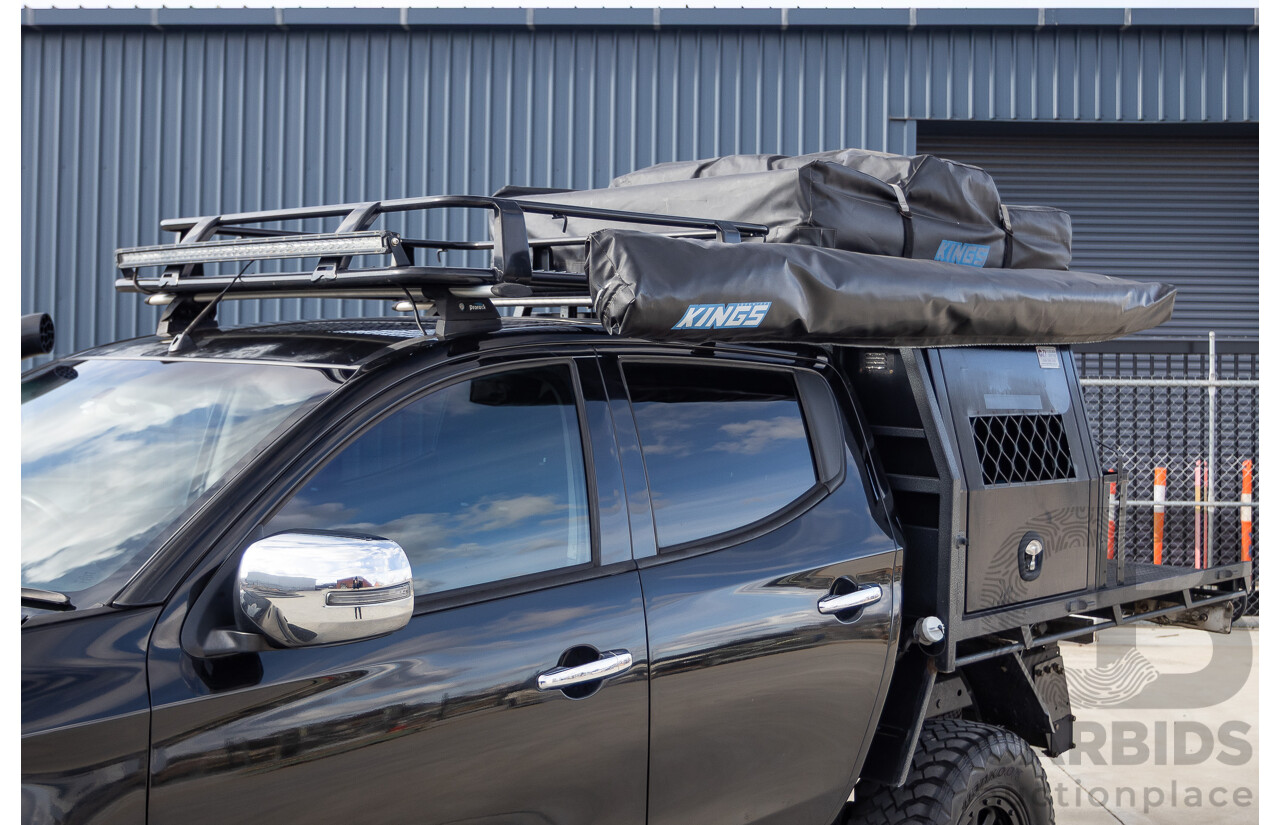 4/2016 Mitsubishi Triton GLS (4x4) MQ MY16 4d Dual Cab Utility Black Turbo Diesel 2.4L