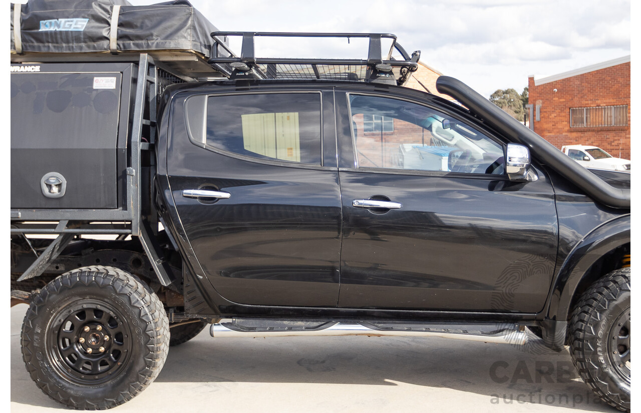 4/2016 Mitsubishi Triton GLS (4x4) MQ MY16 4d Dual Cab Utility Black Turbo Diesel 2.4L