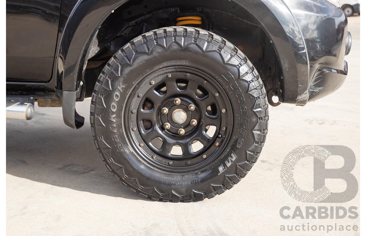 4/2016 Mitsubishi Triton GLS (4x4) MQ MY16 4d Dual Cab Utility Black Turbo Diesel 2.4L